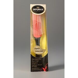 Denman Curly Hair Brush D3 (Black & Red) 7 Row Styling Brush for Detangling